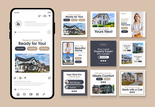 Modern Real Estate Social Media Post Template