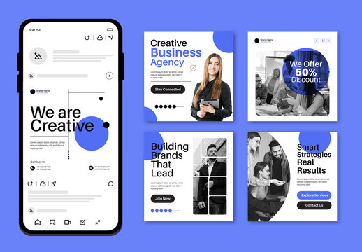 Professional Corporate Business Social Media Post Template