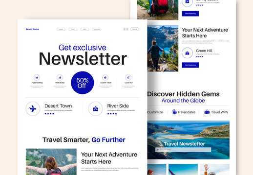 Travel Agency And Tour Operator Email Newsletter Template