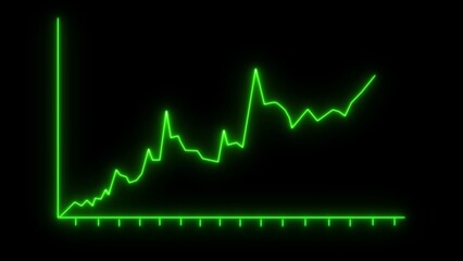 Data analysis Saving rates moving up and down glowing graph icon, Stock market and exchange. Business and trading concept.