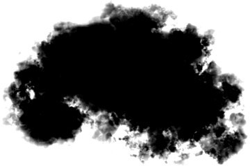 Abstract Spiral Shape in Black – Swirling Decorative Vector Element on Transparent Background