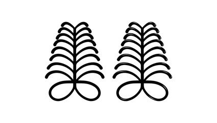 Aya - Adinkra Symbol, black isolated silhouette