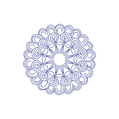 Intricate black mandala design with geometric patterns