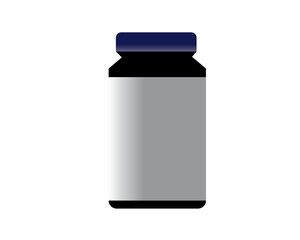 black plastic bottle