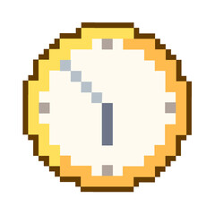 Fototapeta premium Pixel Art Clock Showing One O'Clock