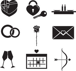 Romantic Love & Valentine's Day Icon Collection