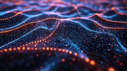 Neural architecture visual showing multilayered AI model structure with data pathways, weight adjustments, and computational unit connectivity