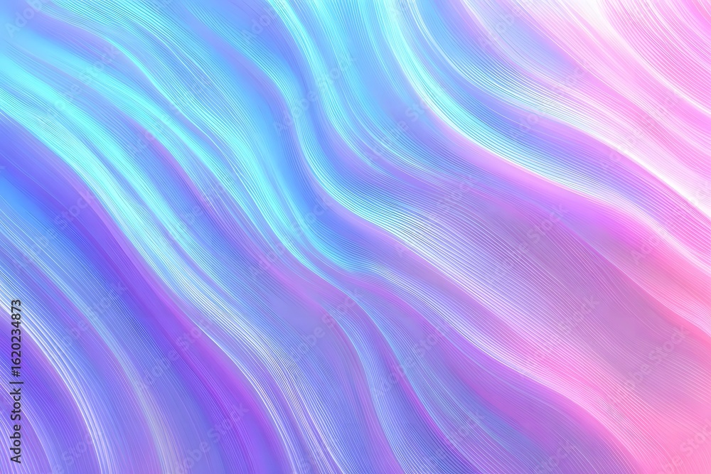 Poster a soft gradient background with pastel blue, purple, and pink colors. the pattern is made of thin, w
