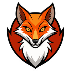 Stylized fox head logo with fierce expression