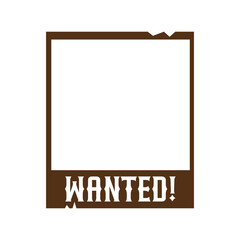 Western Wanted Poster Blank Frame Graphic