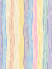 Pastel colored vertical stripes with wavy lines, creating a serene aesthetic.