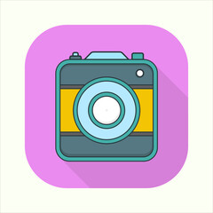 Illustration of a camera icon. icon related to design elements. suitable for web site, app, user interfaces,element, printable etc. flat icon style. simple vector design editable