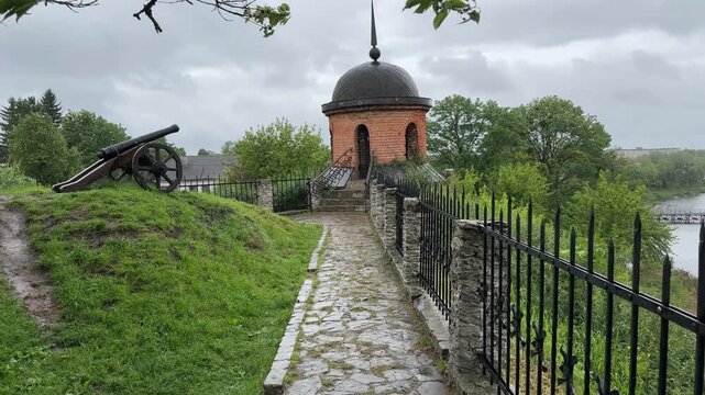 Maidens Tower on a bastion of medieval Dubno Castle, Ukraine