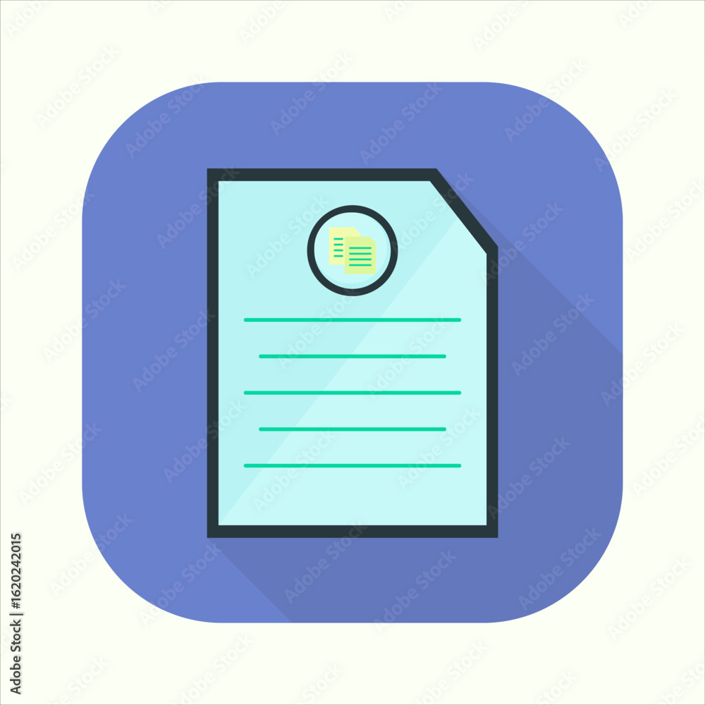 Aufkleber illustration of a copy file icon. icon related to design elements. suitable for web site, app, user 
