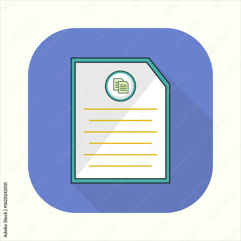 Aufkleber illustration of a copy file icon. icon related to design elements. suitable for web site, app, user 