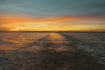sunset at sea
