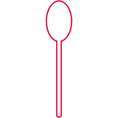 red outline spoon icon