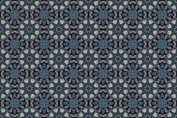 Seamless Textile Visual Endless Fabric Art Interior Symmetric Template Geometric Graphic Background Wallpaper Digital Cloth Luxury Tile Design Perspective Shape Texture Decoration Fashion Pattern.