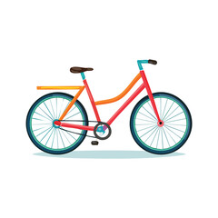 Colorful Bicycle Icon with a Modern Design Style - AI Generated