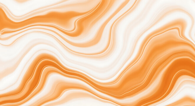 Abstract orange and white swirling pattern resembling marble or agate texture design