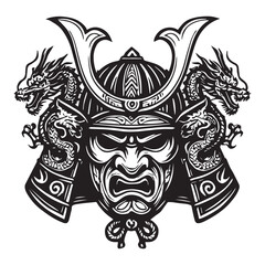 Samurai Helmet with Dragons.