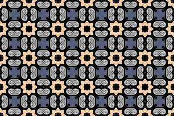 Seamless Textile Visual Endless Fabric Art Interior Symmetric Template Geometric Graphic Background Wallpaper Digital Cloth Luxury Tile Design Perspective Shape Texture Decoration Fashion Pattern.