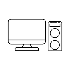 
computer icon vector illustration line technology symbol