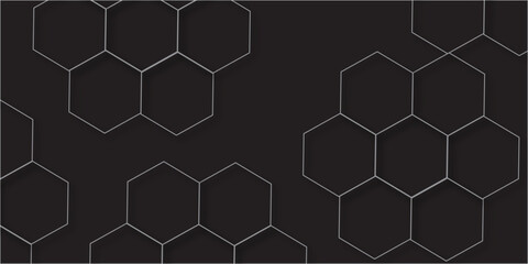 Fototapeta premium Geometric abstract hexagon technology background.. Abstract honeycomb background.. Vector illustration of hexagons pattern, Creative idea for medical technology or science design. 