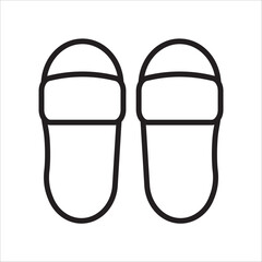 Slipper icon outline vector