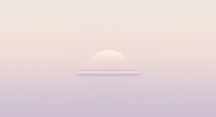 Obraz premium Pastel Sunrise Minimalist Abstract Art: Soft Hues and Tranquil Design