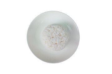 Bowl of Steamed White Rice on a Transparent Background