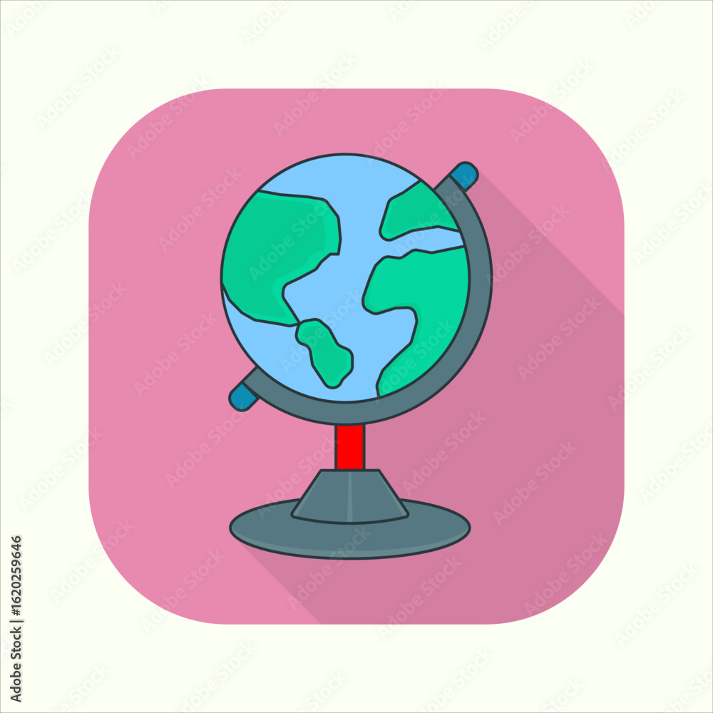 Poster illustration of a globe icon. icon related to design elements. suitable for web site, app, user inte