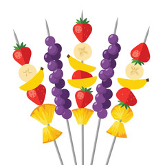 Colorful Fruit Skewers
