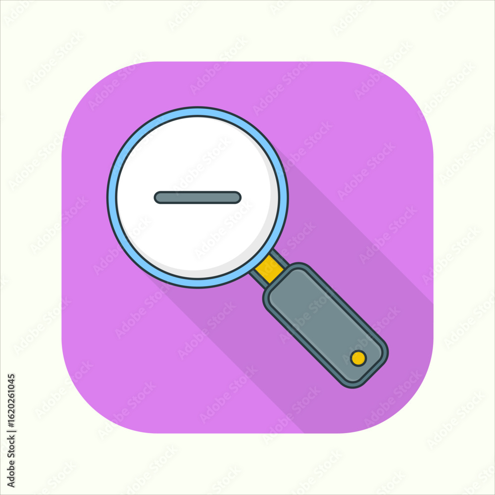 Poster illustration of a zoom out icon. icon related to design elements. suitable for web site, app, user i