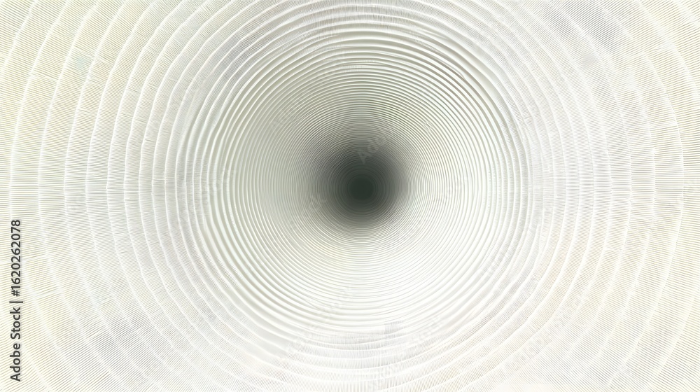 Poster concentric circles create a tunnel effect.