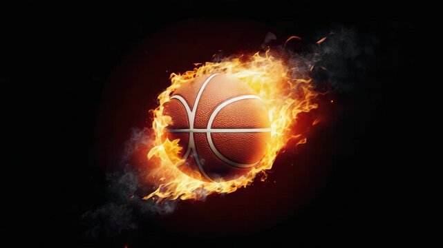 Basketball ball ignites fiery passion in dynamic sport