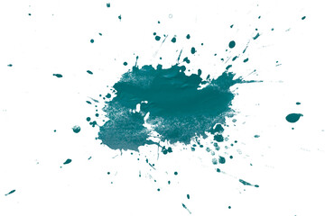 Green splash watercolor brush isolated on transparent background