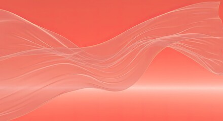 Coral Abstract Background: Flowing Sheer Fabric Design for Elegant Branding