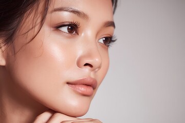 Fototapeta premium Beautiful Asian Woman with Perfect Skin
