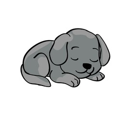 sleeping dog character drawing