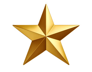 Obraz premium golden star isolated on transparent background.