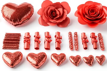 Valentines Day Accessories Flatlay