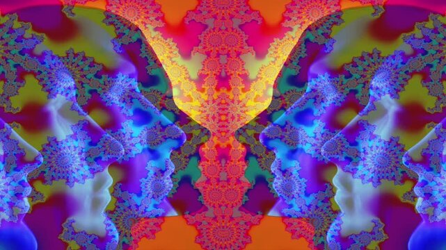 Human heads and a fractal pattern 