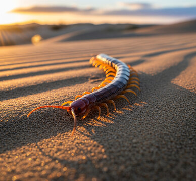 centipede in the desert

