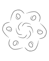 A cute,flower illustration and a happy man vector art drawing for Halloween fun