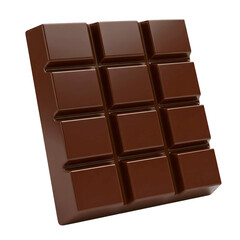 Fototapeta premium Delicious dark chocolate bar with a transparent background illustration asset