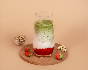 Assortment of Delicious Frappes and Milkshakes on Plain Background