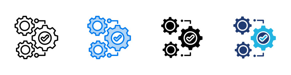 Function icon set multiple style collection