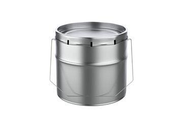 Tin Can with Metallic Handle Mockup isolated on white Background. 3d illustration