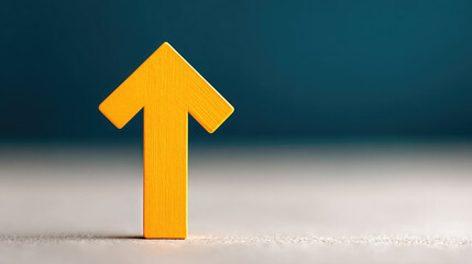 Upward arrow symbolizing growth and achievement in personal development business career advancement overcoming obstacles with motivation and strategic planning